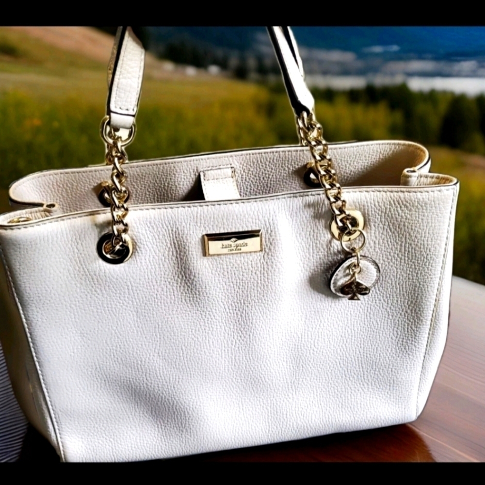 Kate Spade Taupe Pebble Grain Leather Satchel